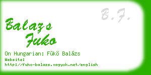 balazs fuko business card